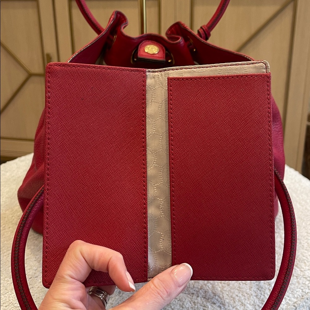 Michael Kors Red Leather Shoulder Bag - Picture 7 of 8